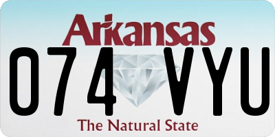 AR license plate 074VYU
