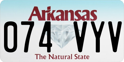 AR license plate 074VYV