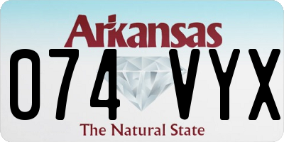 AR license plate 074VYX