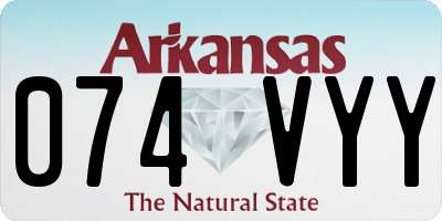 AR license plate 074VYY