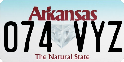 AR license plate 074VYZ