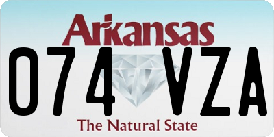 AR license plate 074VZA