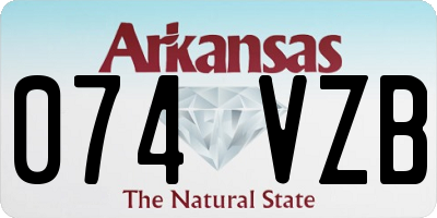 AR license plate 074VZB