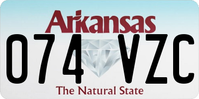AR license plate 074VZC