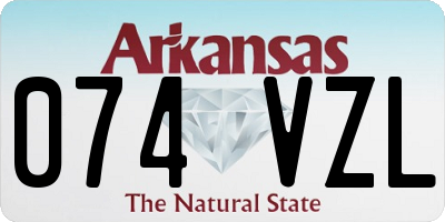 AR license plate 074VZL