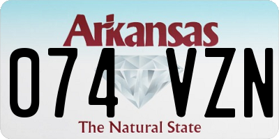 AR license plate 074VZN