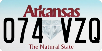 AR license plate 074VZQ