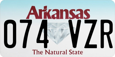 AR license plate 074VZR