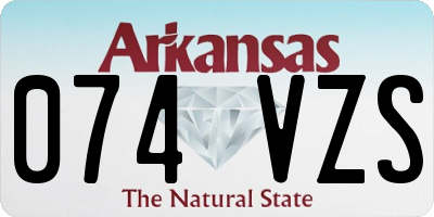 AR license plate 074VZS