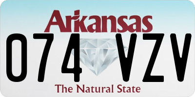 AR license plate 074VZV