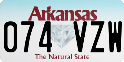 AR license plate 074VZW