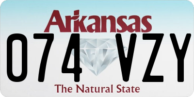 AR license plate 074VZY