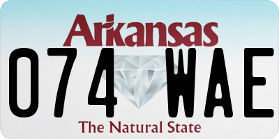 AR license plate 074WAE
