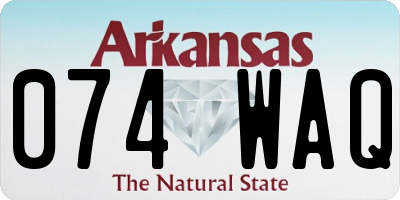 AR license plate 074WAQ