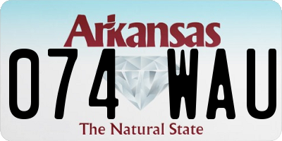 AR license plate 074WAU