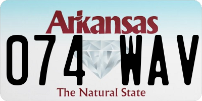AR license plate 074WAV