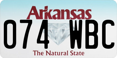 AR license plate 074WBC