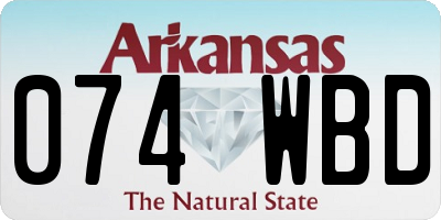 AR license plate 074WBD