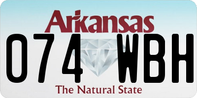 AR license plate 074WBH