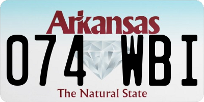 AR license plate 074WBI