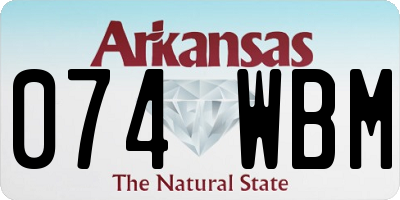 AR license plate 074WBM