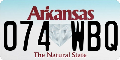 AR license plate 074WBQ