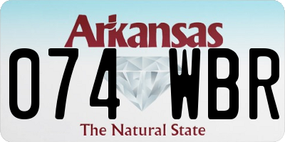 AR license plate 074WBR