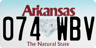 AR license plate 074WBV