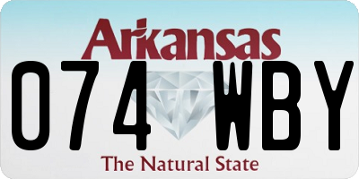 AR license plate 074WBY
