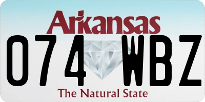 AR license plate 074WBZ