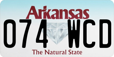 AR license plate 074WCD