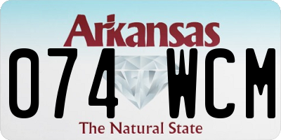 AR license plate 074WCM