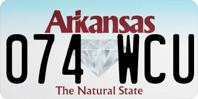 AR license plate 074WCU