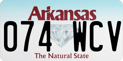 AR license plate 074WCV