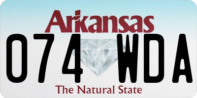 AR license plate 074WDA