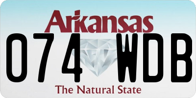 AR license plate 074WDB