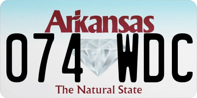 AR license plate 074WDC