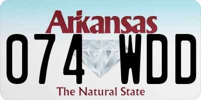 AR license plate 074WDD