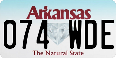 AR license plate 074WDE