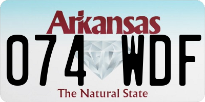 AR license plate 074WDF