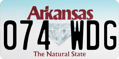 AR license plate 074WDG