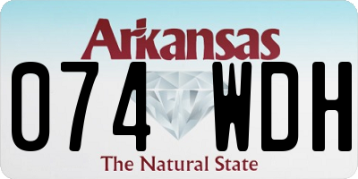 AR license plate 074WDH