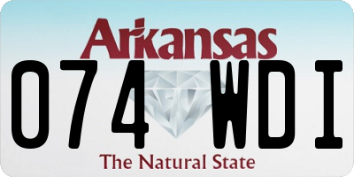 AR license plate 074WDI
