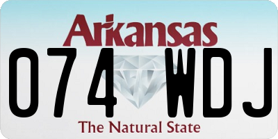 AR license plate 074WDJ