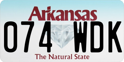 AR license plate 074WDK