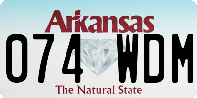 AR license plate 074WDM