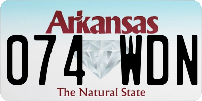 AR license plate 074WDN