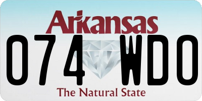 AR license plate 074WDO