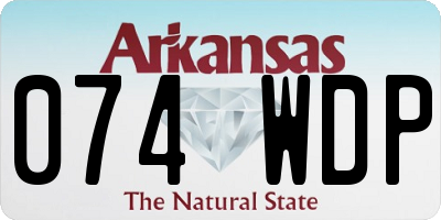 AR license plate 074WDP