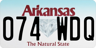 AR license plate 074WDQ